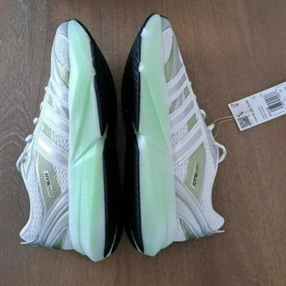 Adidas Lightblaze Glow Sneakers - Color: White/Silver/Lime - Size: Women 8 - Picture 8 of 10